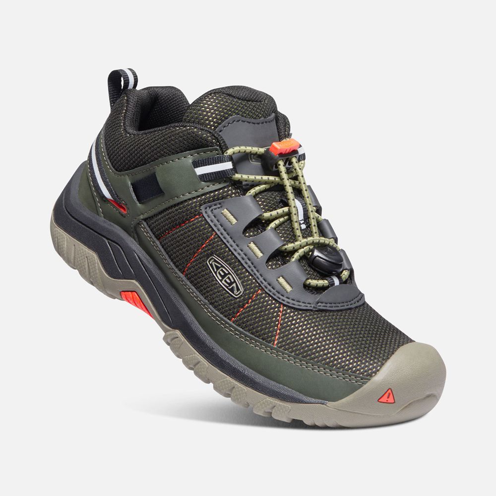 Baskets Keen Enfant Vert Olive/Orange | Targhee Sport Vent Shoes | WGSPF-2769